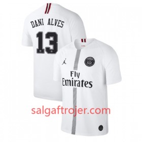 Paris Saint-Germain Fodboldtrøjer Dani Alves 13 Jodan Hvid 3. sæt 2018/19 Kort ærmer